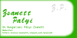 zsanett palyi business card