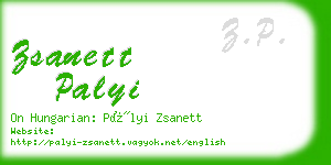 zsanett palyi business card